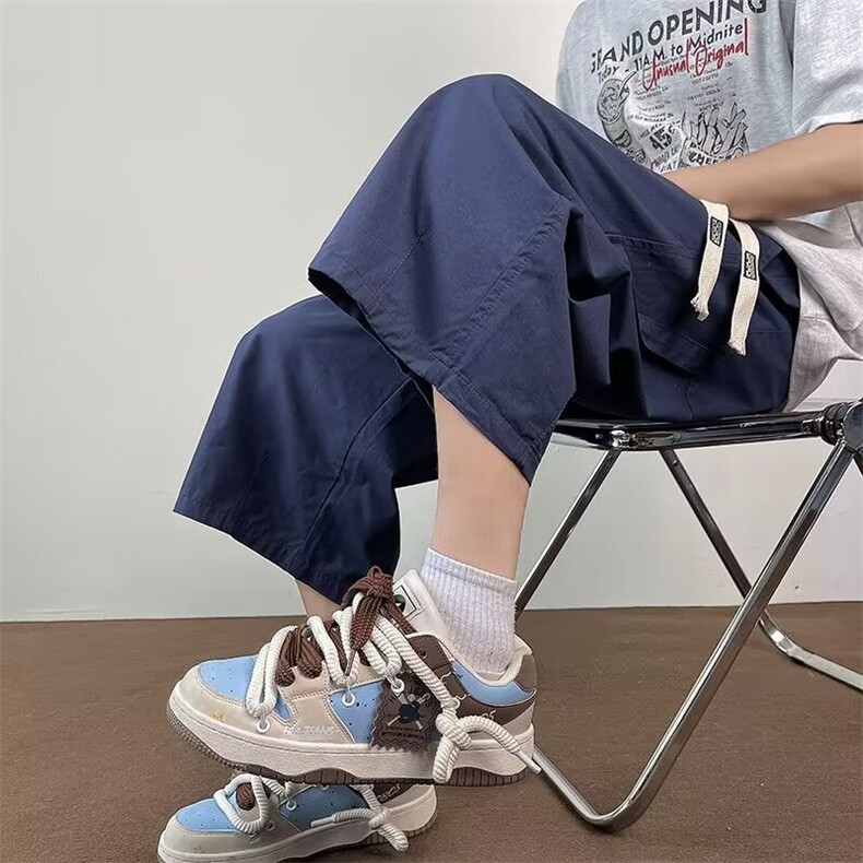 2024年夏季新款铜氨丝休闲裤夏季薄款7分休闲裤D1093P38,男装休闲裤,星座1116-2