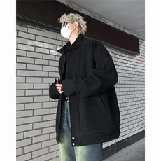 立领毛呢夹克男士秋冬季韩版宽松潮高级感复古外套上衣服8225，男装夹克，星座1116A-1（原606A）