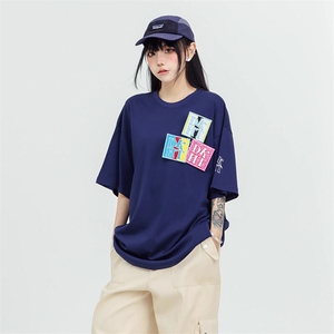 万针全刺绣工艺抖音得物高品质260克重磅纯棉双纱美式高街短袖T恤图片