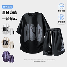 夏季短袖短裤运动套装TZ888116特P45控88，男装牛仔裤，电商A309