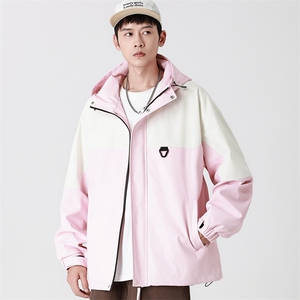 Cityboy情侣 时尚连帽冲锋衣外套夹克 团体班服图片