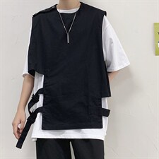 原宿bf风暗黑2021工装马甲ins机能战术背心学生现货W843-P30，男装背心/马甲，星座512-4