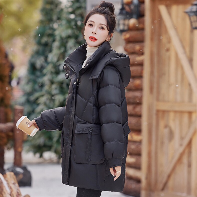 （现货）时尚气质棉服冬新款女百搭宽松韩版连帽不可拆加厚外套女,女装棉衣/棉服,韩蔻秀