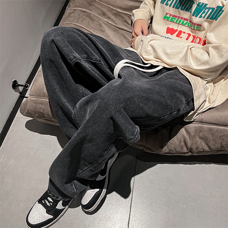 牛仔裤男宽松直筒裤K2362常规P50加绒P60,男装牛仔裤,电商D325
