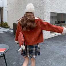 2025年冬季新款羊羔毛连帽外套203-9539-P180-K278，女装羊羔毛/颗粒绒，浪娴服饰