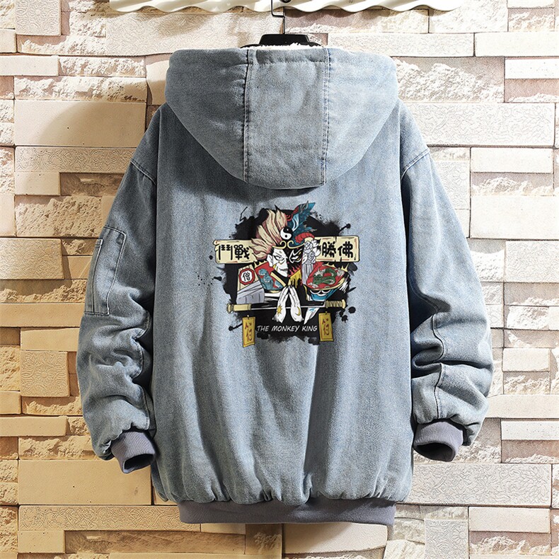 NM53016-P140牛仔外套男大码加厚加绒衣男羊羔毛服男,男装棉衣,电商A040A