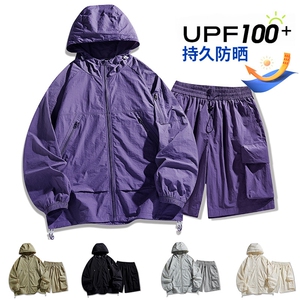 UPF100+有报告 凉感轻薄透气套装防晒服 两件套HS622-P75图片