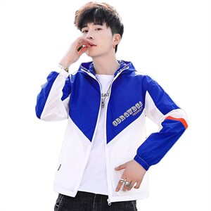 夏季男士防晒衣时尚印花拼接色连帽薄款夹克外套DS-A158-S205图片