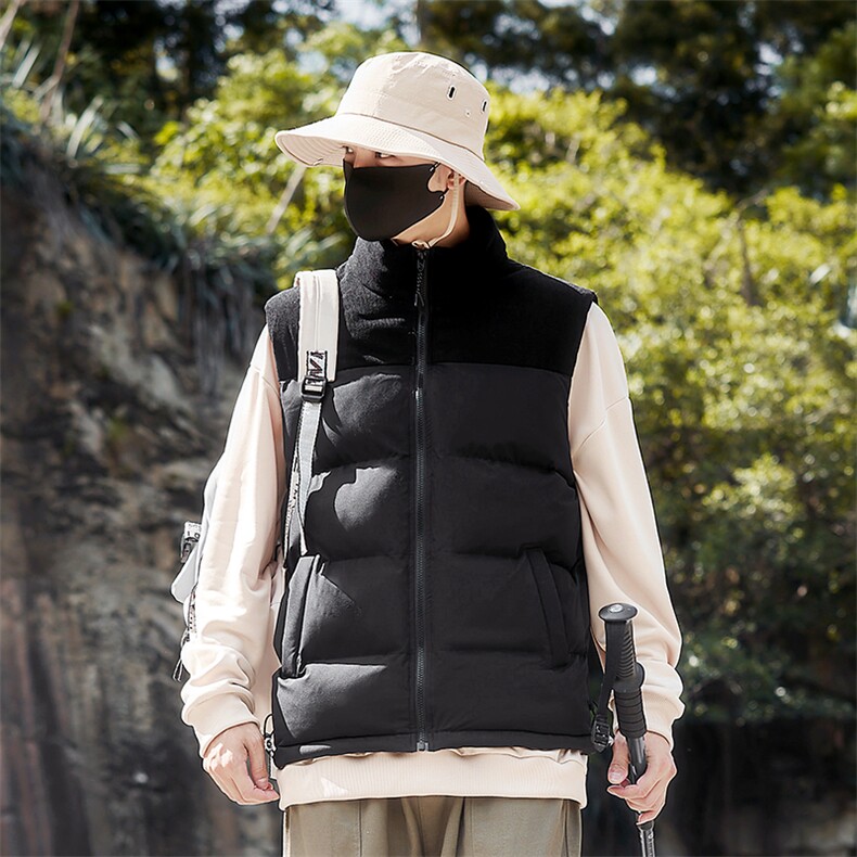 25冬季男款马甲拼色情侣男女同款马甲无袖冬季棉坎肩马夹MJ286-28，男装背心/马甲，星座1402-1