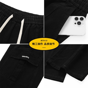 美式工装裤男士春季宽松直筒多口袋纯棉阔腿休闲裤Z9996-P55图片
