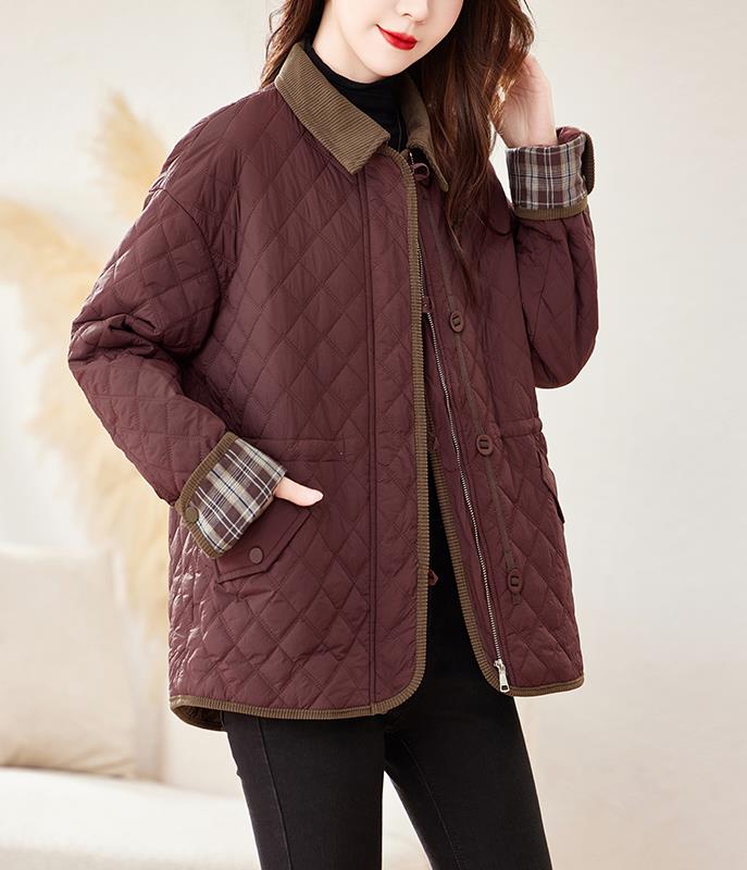 2024冬季新款时尚潮流女装棉服修身显瘦保暖外套,女装棉衣/棉服,姿萝菲