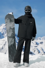 防风防水滑雪服男女加厚单板中性风套装HF58+K1002J加绒P235控388，男装休闲套装，电商A001