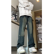 有视频现货伐木工装牛仔裤男宽松直筒GK07-P55-限价68，男装牛仔裤，星座310A-1