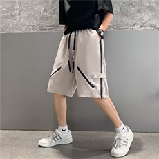 美式机能短裤男夏季宽松大码设计感小众拉链裤子休闲运动五分中裤，男装牛仔裤，星座410-7