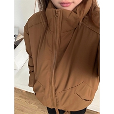 现货冬季美式休闲加厚雪山外套夹克立领纯色三防户外工装棉服，男装夹克，电商A486