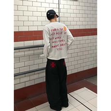 美式闪电贴布阔腿牛仔裤男春秋潮牌涂鸦水洗宽松直筒长裤NZ8020，男装牛仔裤，星座516A
