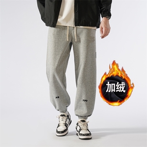 420g华棉复合奥利绒 加绒刺绣束脚卫裤K824特P49图片