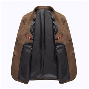 D2326冬季男士新款毛呢西服大衣羊毛外套呢子西装P300图片