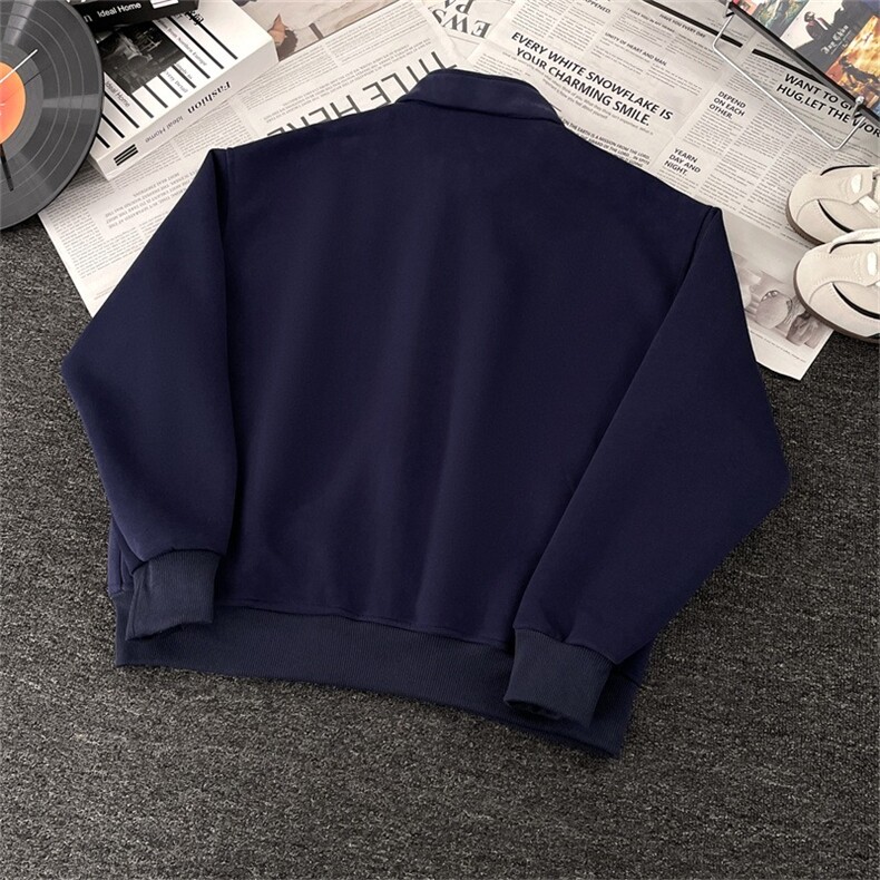 复古春秋季纯色重磅开衫卫衣外套男女宽松潮牌情侣百搭夹克Y6102,男装夹克,星座601-1
