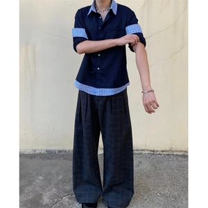 2025新款假两件衬衫男女外穿立领设计感宽松长袖衬衣防晒高级感图片