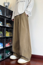 秋季300g重磅港风灯芯绒肌理感百搭大码休闲裤男K24006-特P36控72，男装休闲裤，电商A001