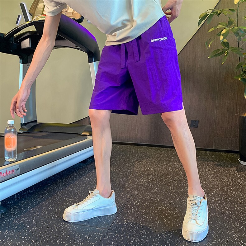 社会小伙夏季男士刺绣冰丝裤时尚潮流短裤男薄款五分裤C208-6765,男装牛仔裤,电商C208