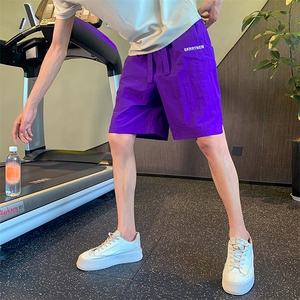 社会小伙夏季男士刺绣冰丝裤时尚潮流短裤男薄款五分裤C208-6765图片