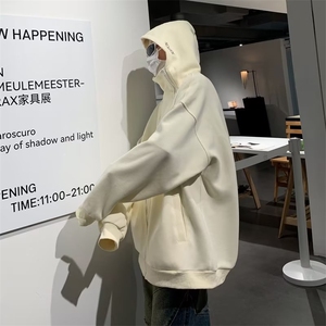 美式高街卫衣男韩版潮拉链宽松连帽2024冬季新款ins外套WB180-P53图片