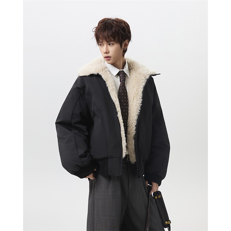 座山雕派克服夹克棉服加厚宽松立领保暖棉衣外套-F757特P120,男装夹克,电商B289