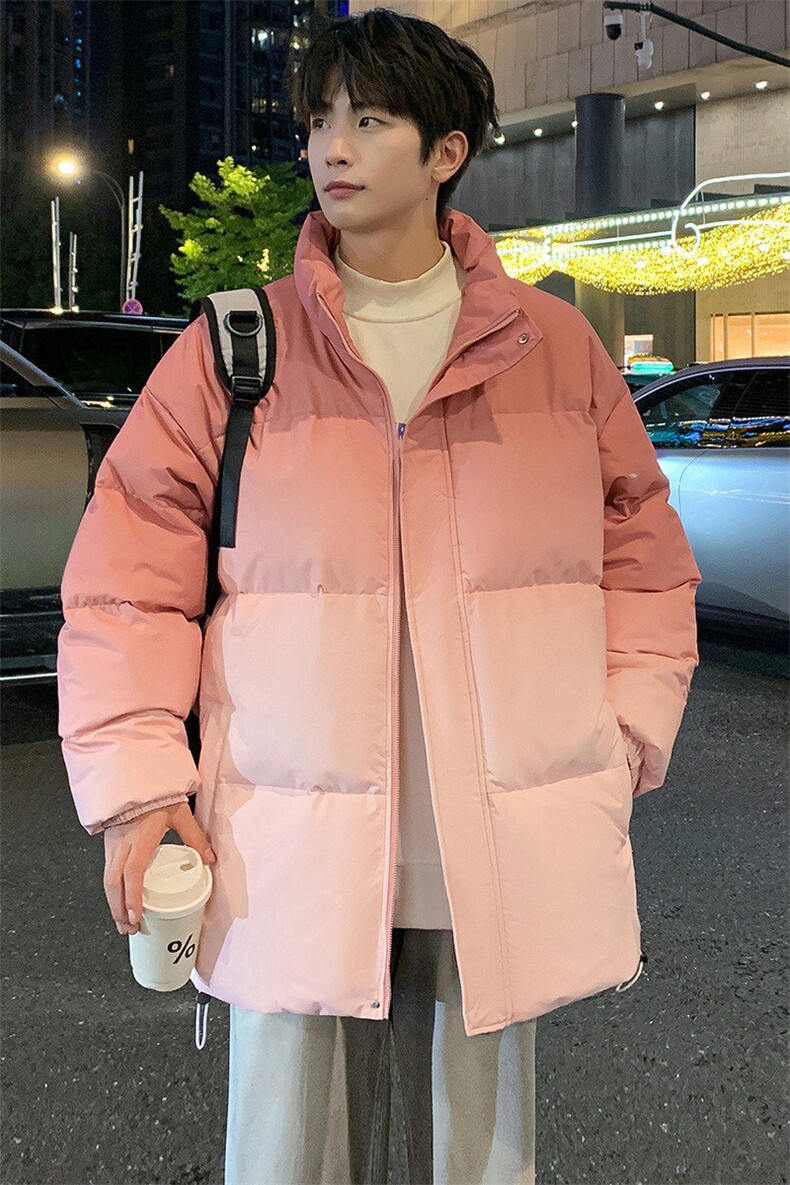 现货港风棉衣男渐变立领二开加厚棉袄DSA157B-M8860-特P75,男装棉衣,电商A157B