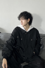 B221美式ins高街暗黑金属感宽松休闲外套上衣SY2303-P90控118，男装夹克，电商B221