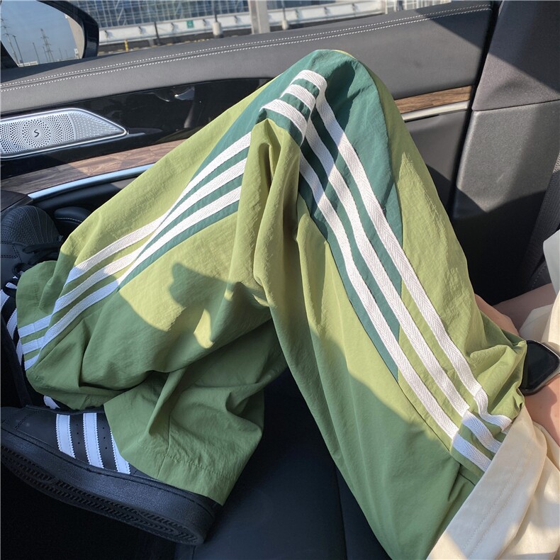 抖音品质夏季速干伞兵裤三条杠宽松休闲裤B315-K24160-特p30控58,男装休闲裤,电商B315