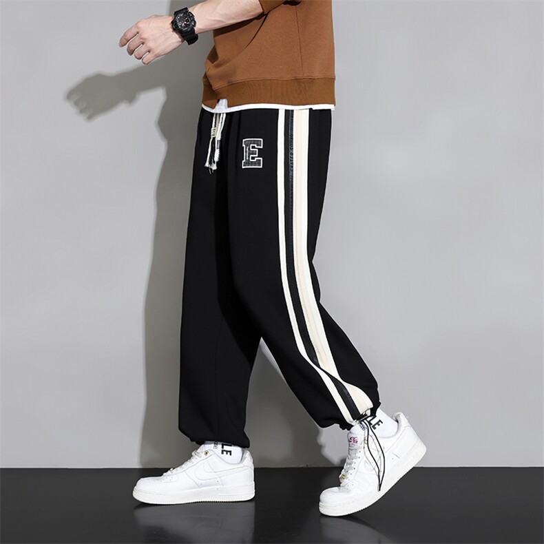 主推棉M-8XL 秋季新款大码平脚潮流休闲卫裤 109-K611-P50图片