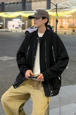 棒球领宽松夹克男DSA157B-J220-P60，男装夹克，电商A157B