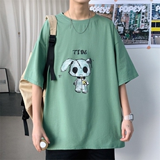 纯棉！2023春夏新款潮流男士短袖T恤百搭学生半袖体恤T2110P20，男装T恤，电商B220