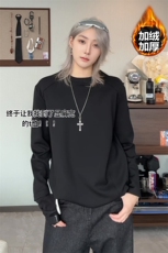 保暖加厚华棉320g圆领长袖T恤男结构简约打底衫T6000J加绒特P22，男装T恤，电商A001-1