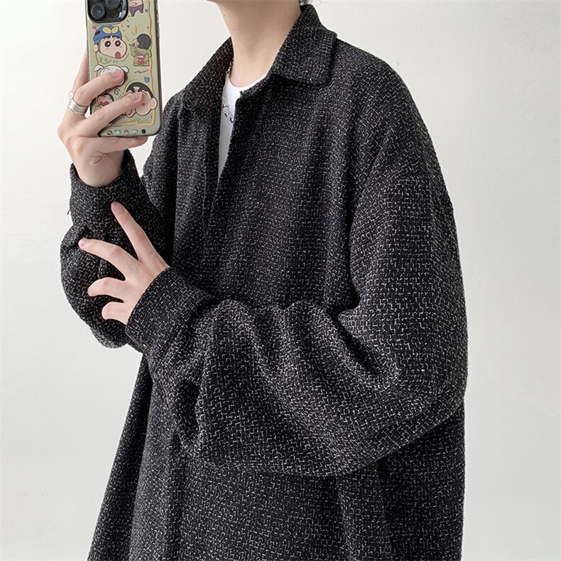 宽松厚款长袖衬衫男KD624-P30,男装衬衫,电商D312