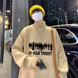港风新款冬季时尚百搭宽松印花毛衣M6941特批50控88图片