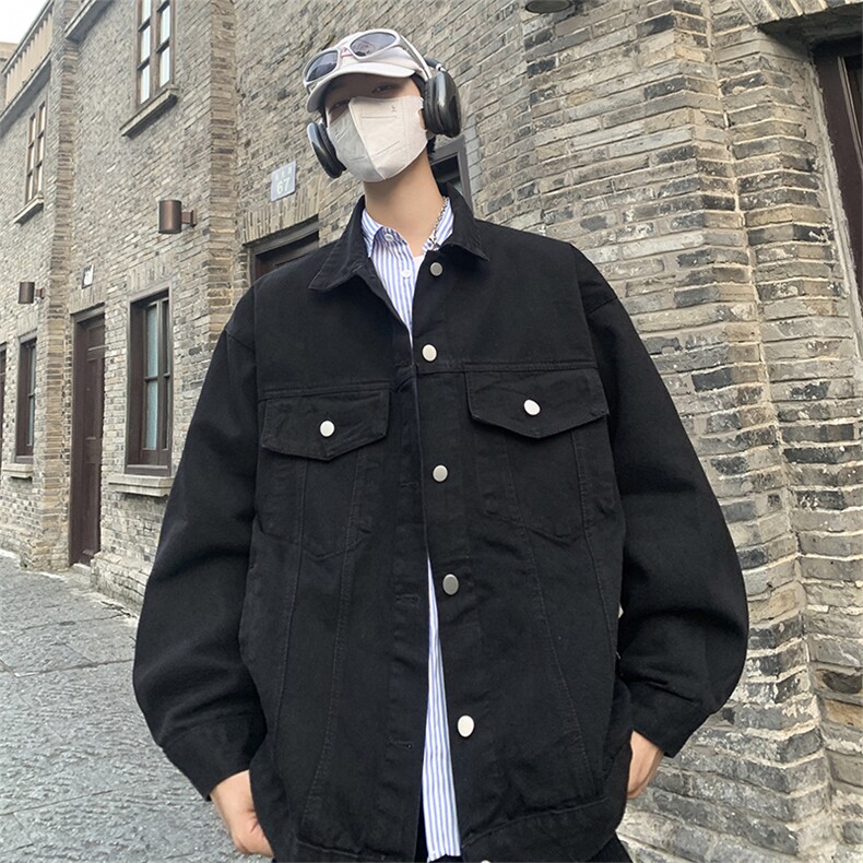 牛仔外套男春秋复古痞帅工装休闲夹克青少年百搭上衣JK08927-P58,男装夹克,星座308B-1