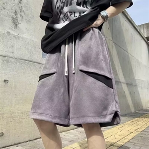 短裤男款运动夏季潮牌美式复古五分裤子 D1041图片