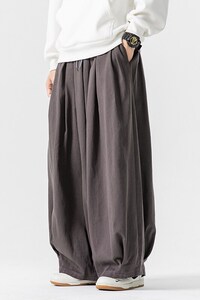 春夏 大码日系复古阔腿工装裤直筒慵懒风男女长裤潮 K267/P70图片