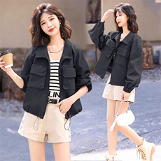 现货！可退现！2024年秋季新款夹克上衣女设计感小众时尚短款外套，女装短外套，今喜