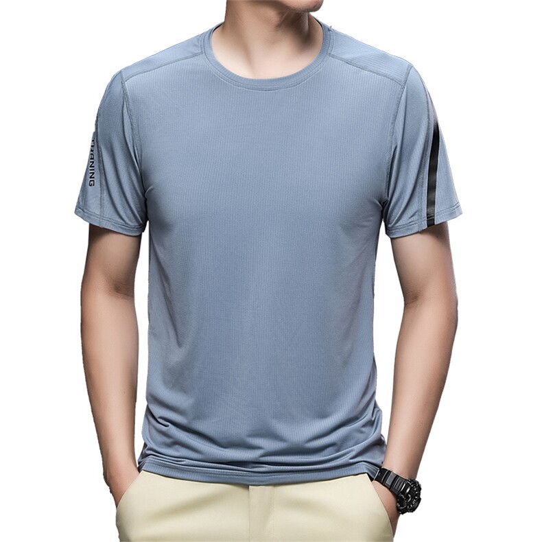 2023夏季新款圆季休闲男士运动服POLO衫弹力透气冰丝短袖速干体恤,男装T恤,电商B212（原钱塘6029）