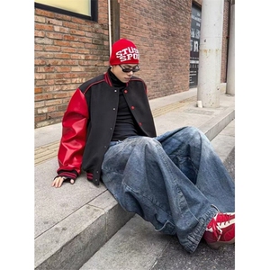 流行气质新款慵懒百搭时尚龙凤尼拼皮毛巾绣外套简约 JHT225图片