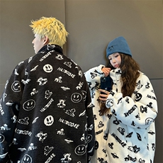 双面穿】麂皮羊羔绒情侣款棉衣棉服面包服立领棉袄外套1618G-P90，男装棉衣，星座207