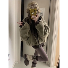 两面穿现货重磅短款座山雕棉衣男女双面穿毛毛绒棉服加厚外套，男装棉衣，电商A486-1