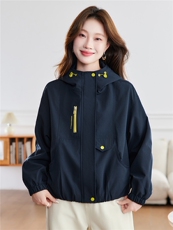 现货！2026年春季女士休闲风短款小衣防风外套，女装短外套，沐七七