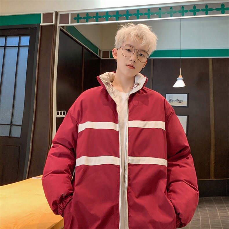 港风双面穿全刺绣立领加厚保暖棉服男 XZ213-GKMY8865-P148控168图片