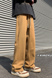 XZ616 春季新款纯棉百搭宽松直筒休闲裤 TY519 P45控58图片