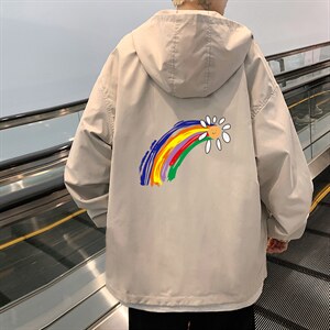 ！春秋新款港风休闲连帽夹克男宽松外套男装DJK264-P45，男装夹克，电商B371